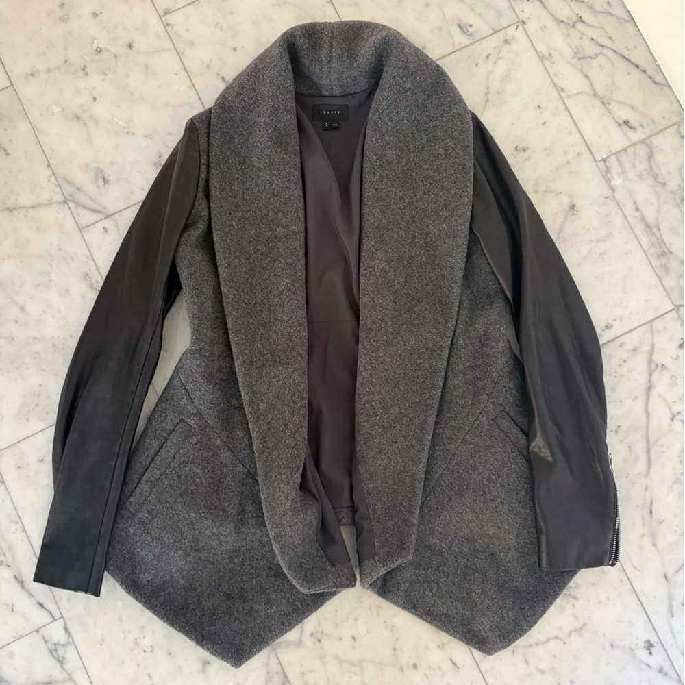 Theory Gray and Black Women's Jacket